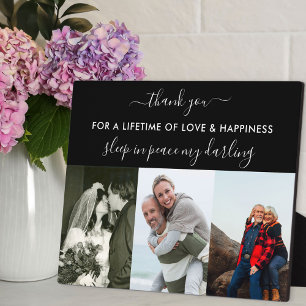 Plaque Photo Souvenir 3 Photo Collage Black Custom