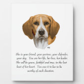 Plaque Photo Souvenir Beagle (Devant)