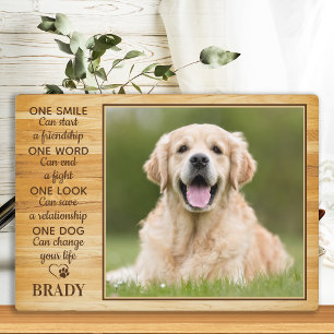 Plaque Photo Souvenir citation amateur de chien photo d'animal 