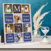 Plaque Photo Souvenir commémoratif du chien de compagnie Couleu (Côté)