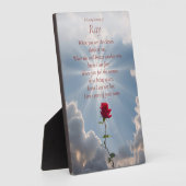 Plaque Photo Souvenir commémoratif Hommage personnalisé Nom spi (Côté)