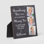 Plaque Photo Souvenir commémoratif Personnalisé 3 Photo Collage (Recto)