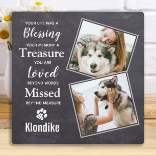 Plaque Photo Souvenir de chien de compagnie - Cadeau de perte d