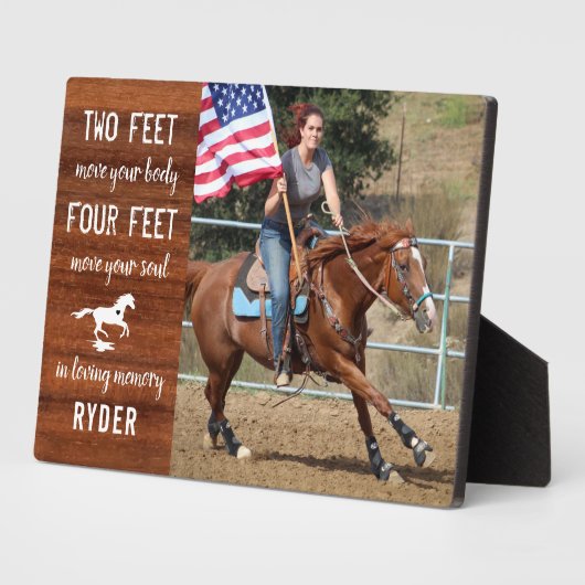 Plaque Photo Souvenir de l'équine rustique Keepsaké (Côté)