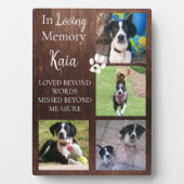 Plaque Photo Souvenir de photo personnalisé pour mémorial d'ani (Devant)