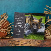 Plaque Photo Souvenir du chien - Gardien de la perte des animau (Côté)