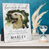 Plaque Photo Souvenir Marbre Mémorial Animal de Co (Côté)
