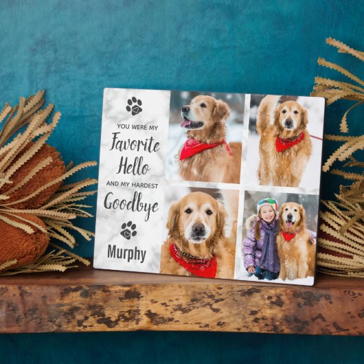 Plaque Photo Souvenir Personnalisé de Perte d'Animal de Compagn (Côté)