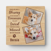 Plaque Photo Souvenir Personnalisé de Perte d'Animal de Compagn (Devant)