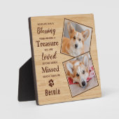 Plaque Photo Souvenir Personnalisé de Perte d'Animal de Compagn (Recto)