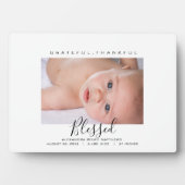 Plaque Photo Souvenir photo de bébé reconnaissant, reconnaissan (Devant)