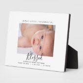 Plaque Photo Souvenir photo de bébé reconnaissant, reconnaissan (Côté)