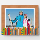 Plaque Photo Souvenir photo de voyage de ski (Devant)