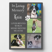 Plaque Photo Souvenir photo personnalisé en mémoire d'un animal (Devant)