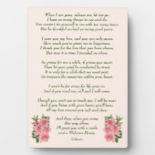 Plaque Photo Souvenirs au sein de votre cœur souvenir (Devant)