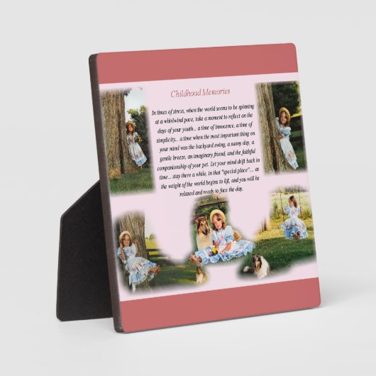 Plaque Photo Souvenirs d'enfance Inspiration (Recto)