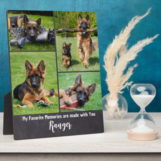 Plaque Photo Souvenirs favoris - Gardien photo pour chien de co (Côté)