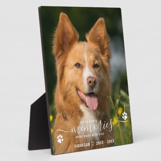 Plaque Photo Souvenirs préférés modernes Mémorial personnalisé (Côté)