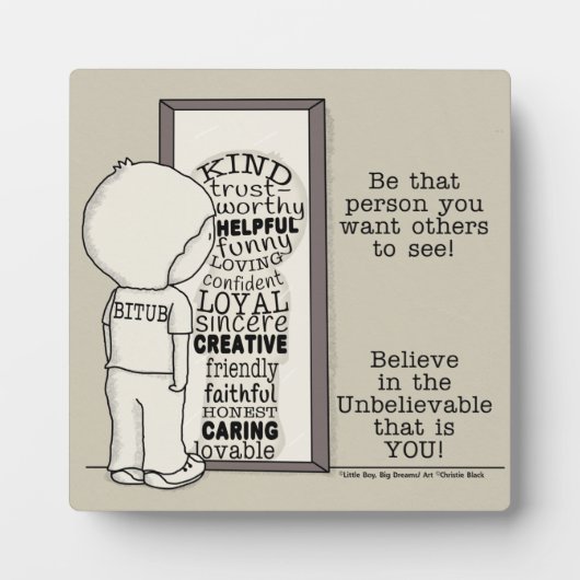 Plaque Photo Soyez cette personne (Devant)