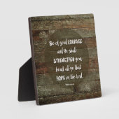 Plaque Photo Soyez de bon courage - Psaume 31:24 (Recto)