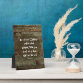 Plaque Photo Soyez de bon courage - Psaume 31:24 (Côté)