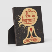 Plaque Photo Soyez En Harmonie Avec Vous 2 (Recto)