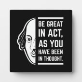 Plaque Photo Soyez Génial En Acte Shakespeare Thespian Citation (Devant)