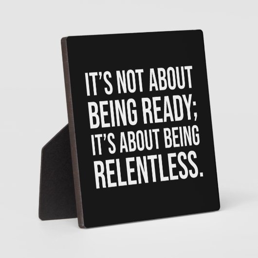 Plaque Photo Soyez implacable - Motivation du succès (Recto)