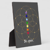 Plaque Photo Soyez ouvert Chakra & Graines de Vie (Côté)