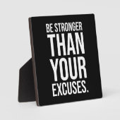 Plaque Photo Soyez Plus Forte Que Vos Excuses (Recto)