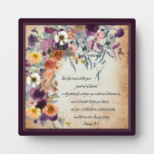 Plaque Photo Soyez votre guide, mélange floral d'automne (Devant)