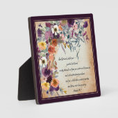 Plaque Photo Soyez votre guide, mélange floral d'automne (Recto)