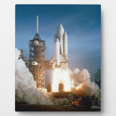 Plaque Photo Space Shuttle Columbia Launching (Devant)