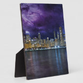 Plaque Photo Spacey Chicago Skyline (Côté)