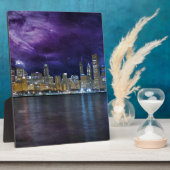 Plaque Photo Spacey Chicago Skyline (Côté)