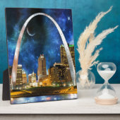 Plaque Photo Spacey St. Louis Skyline (Côté)