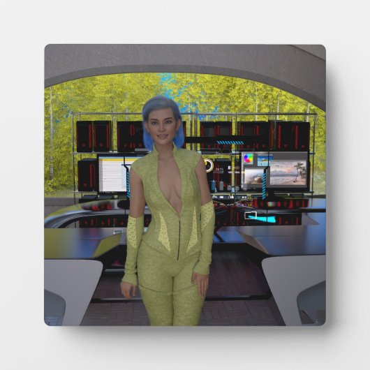 Plaque Photo Spécialiste en cybersécurité Maria Rossi (Devant)