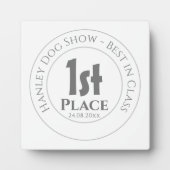 Plaque Photo Spectacle de chiens - Prix du trophée du meilleur (Devant)
