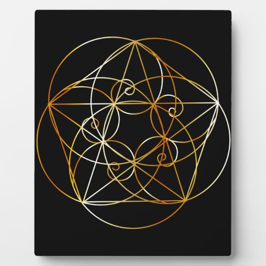 Plaque Photo Spirale de Fibonacci - La géométrie sacrée (Devant)