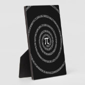 Plaque Photo Spirale pour Pi sur Décor noir (Côté)