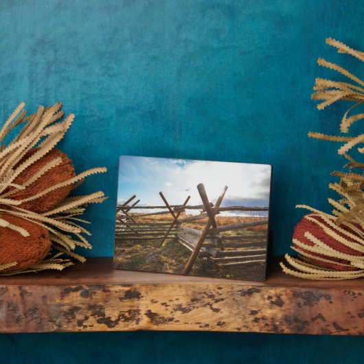 Plaque Photo Split Rail Fence at Gettysburg (Côté)