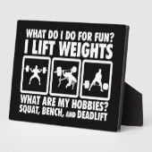 Plaque Photo Squat, Banc, Deadlift - Motivation (Côté)