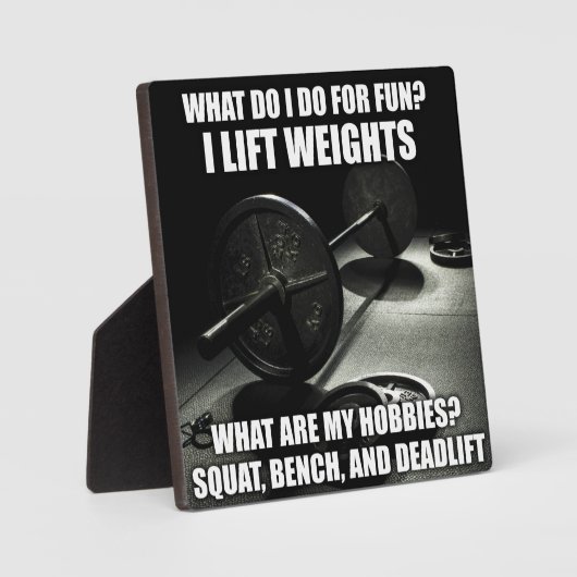 Plaque Photo Squat, Banc, Deadlift - Motivation (Recto)