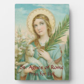 Plaque Photo St. Agnes de Rome (MH 01) 5"x7" (Devant)