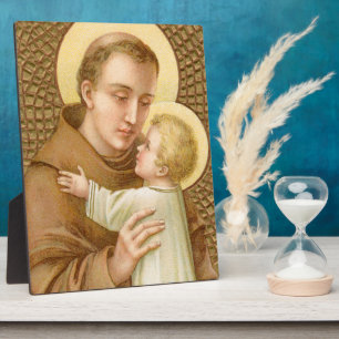 Plaque Photo St. Anthony & l'Enfant Jésus (JM 05) 8"x10"