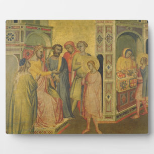 Plaque Photo St. Éligius devant le roi Clothar, c.1365 (huile s