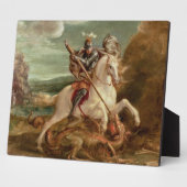 Plaque Photo St. George tuant le dragon, (huile sur panneau) (Côté)