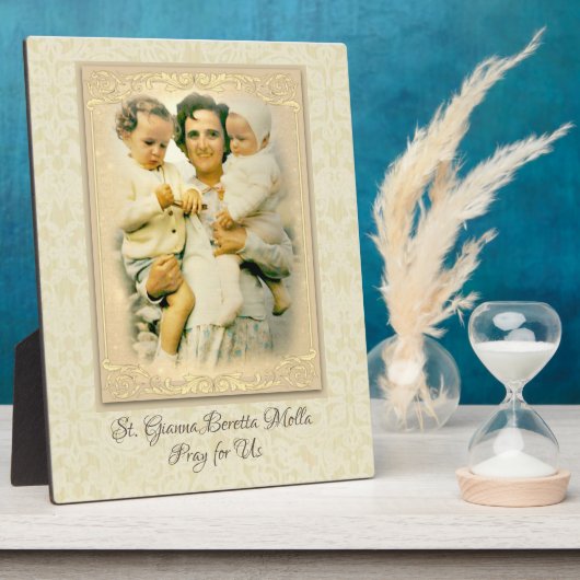 Plaque Photo St. Gianna Beretta Molla Mère catholique (Côté)