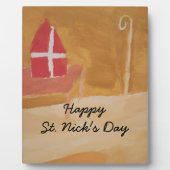 Plaque Photo St. Nick's Day Dutch Sinterklaas Watercolor Miter (Devant)