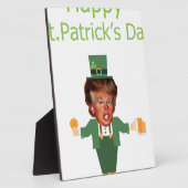 Plaque Photo st patrick trump leprechaun (Côté)